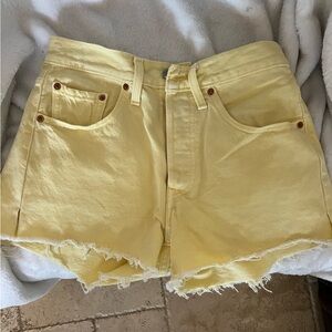 Levi’s 501 Denim Yellow Shorts